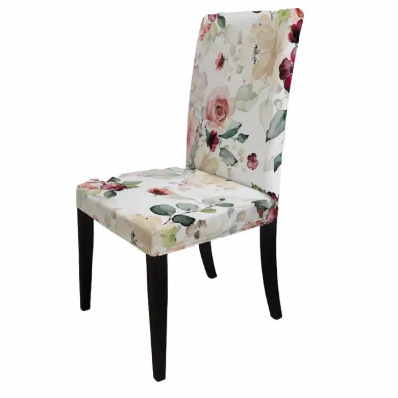 Moda Nordic Style Proste zaprojektowane europejskie rośliny Wzór okładki krzesełka Soft Wygodna bawełna Made Nowoczesne okładka krzesła 220517