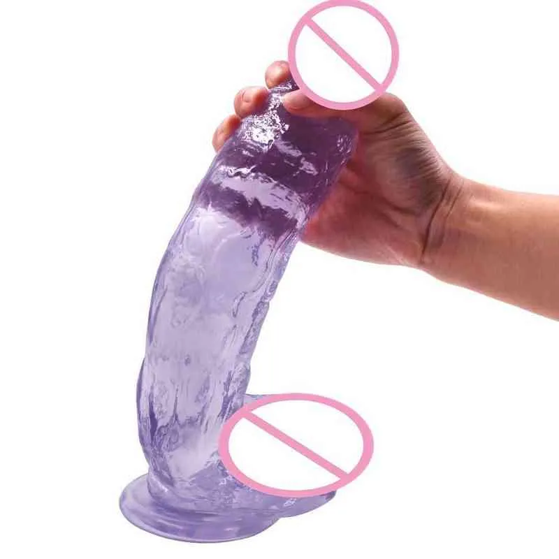 Nxy dildos 12 tums överdimensionerade penis stora mac kvinnor s onani sug kristall lesbisk 0316