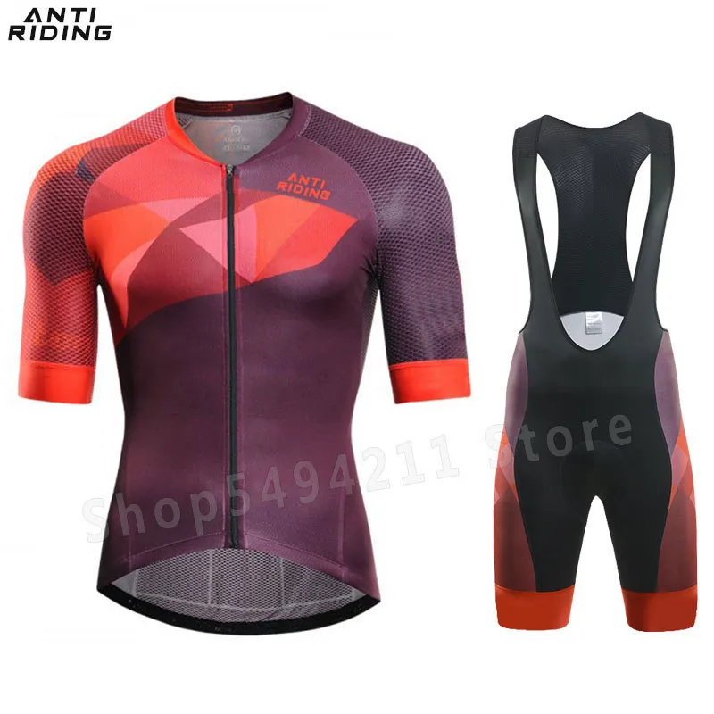 Fietsende kleding korte mouw jersey set pro road fiets kleding zomer fiets triatlon skinsuit cycle shirt 220725