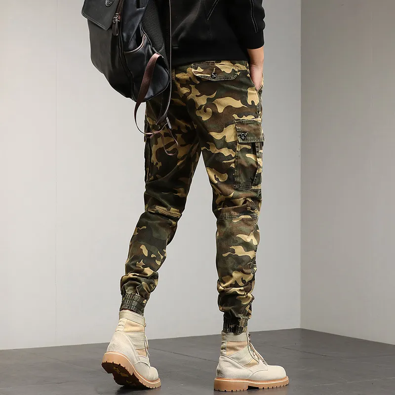 Herrlastbyxor Techwear Camo Baggy Fashion Military Joggers Manliga byxor Streetwear Casual för 220422