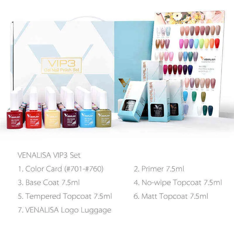 NXY Nail Gel * 7 5ML Polsk Set VIP3 Kit Ny Ankomst Glitterfärger Professionell konst Vacker 0328