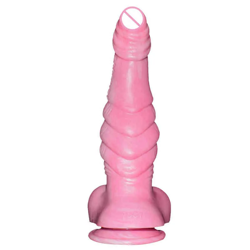 Nxy Dildos Yocy Silica Gel Men s and Women s Thick Special shaped Penis Anal Plug Adult Fun Products Soft Massage Suction Cup Masturbator 0317