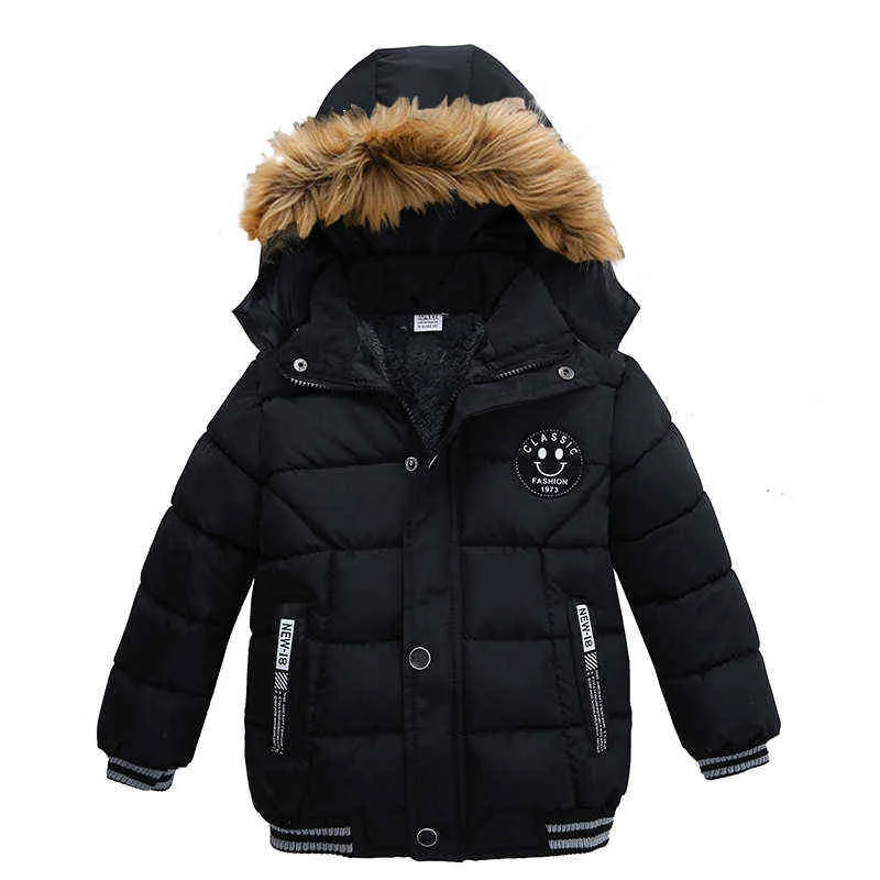 Winter Boys Jackets Kids Zipper Jackets Boys Grosso Capuz Jaqueta de inverno de alta qualidade Crianças de roupas para crianças roupas de criança 2-6 anos J220718