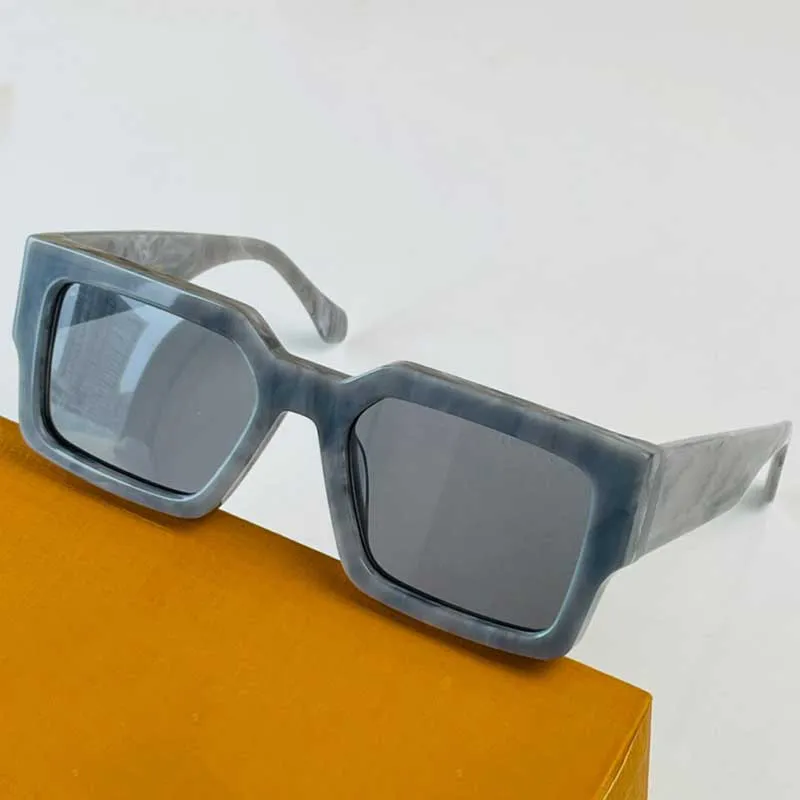 Mens Square Okulary przeciwsłoneczne Z1580 Czarna obiektyw Transparent Temple Mirror obiektyw Mężczyznę luksusowe designerskie szklanki mody z oryginalnym pudełkiem 237w