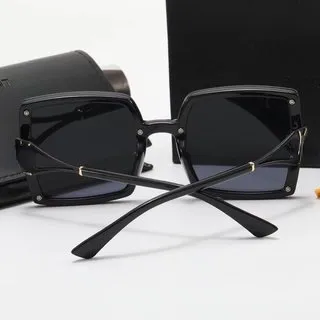 Ornamental Rectangle Adumbral Sunglasses Black Frame Driver Fashion