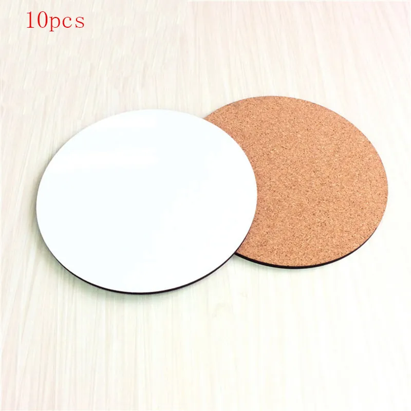 Sublimatie blanco onderzetters DIY aangepaste ronde vorm natuurlijke kurk coaster koffie thee isolatie sublimatie cup pad slip sxjun1