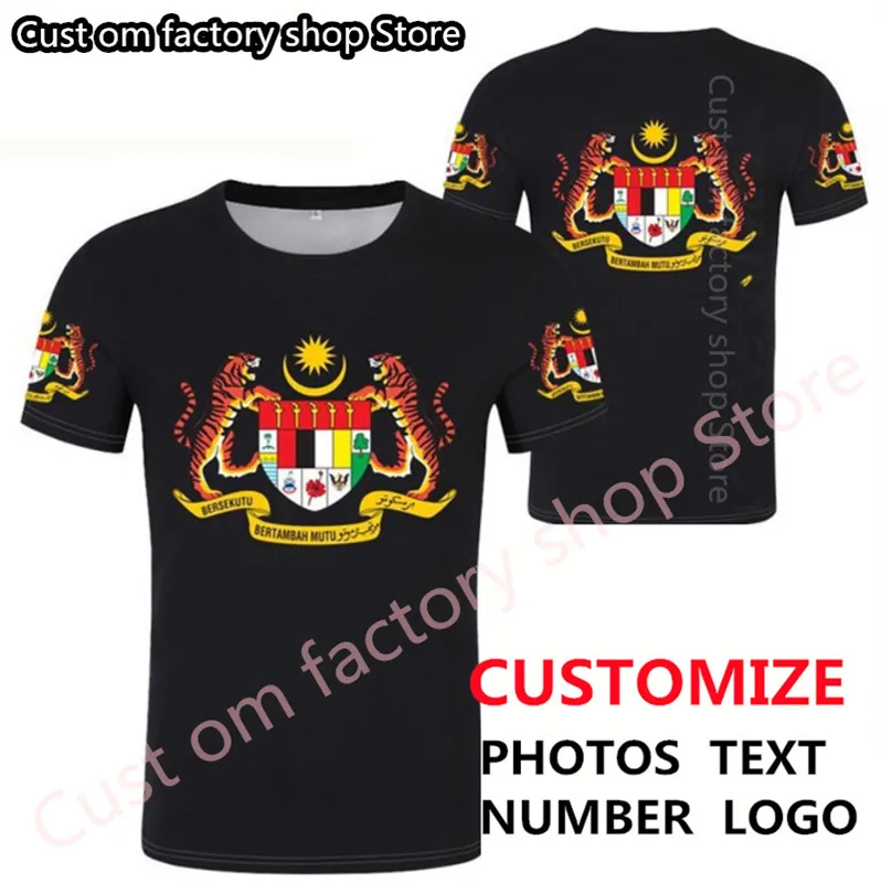 MALAISIE t-shirt bricolage gratuit sur mesure nom numéro mys t-shirt drapeau de la nation mon malais malaisien pays collège imprimer po vêtements 220609