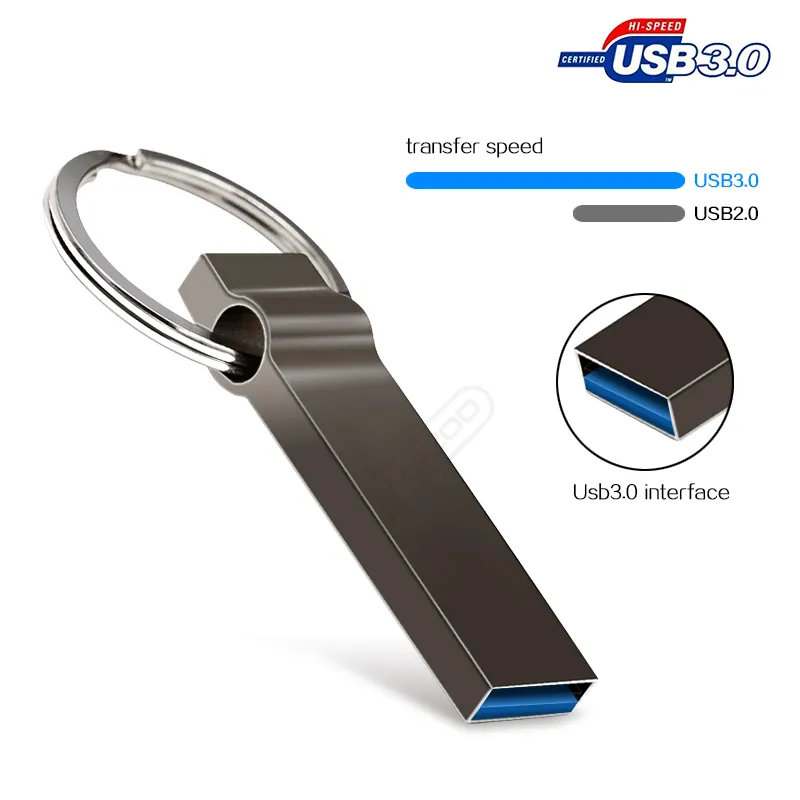 USB 3.0-Stick 64 GB 128 GB 256 GB Hochwertiger USB-Stick 32 GB 16 GB 8 GB 3.0-Flash-Speicherstick 64 GB Wasserdichter USB-Stick