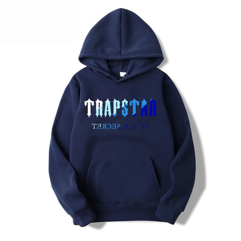 TRAPSTAR Survêtement Marque Imprimé Sportswear Hommes 18 Couleurs Chaud Deux Pièces Ensemble Lâche À Capuche Sweat Pantalon Ensemble À Capuche Jogging 220607