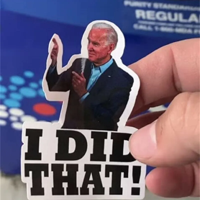 50/100szt Joe Biden Funny Naklejki - zrobiłem to naklejki samochodowe Naklejka wodoodporna Joe Biden naklejki DIY odblaskowe naklejki plakat