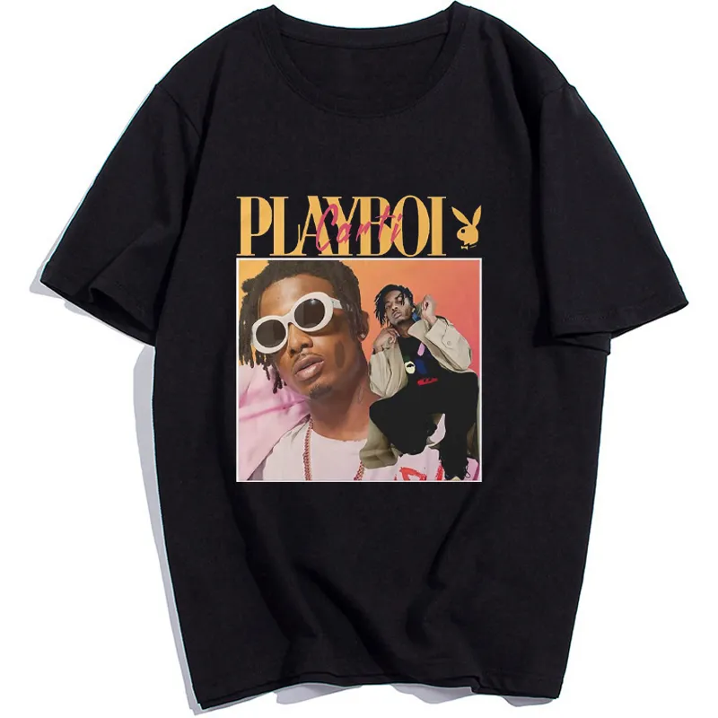 Rapper Playboi Carti Grafik Mode Gedruckt T-shirt Männer Shirt Weibliche T-shirt Hip Hop Tops Oversize Tees Gothic Stil 90S 220608