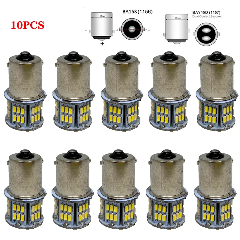 NIEUWE LED -vervangende lampen voor auto's 1156 BA15S P21W 3014 1157 BAY15D 54SMD STAIL LICHT DITENDEKENDE Signalen Licht DC12V CAR -lichtbron