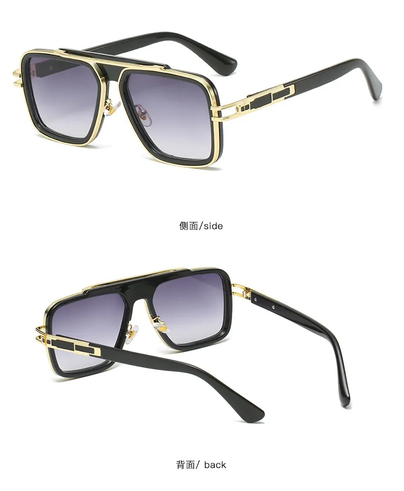 2023 Vintage zonnebrillen vierkante dames zonnebril modeontwerper tinten luxe gouden frame zonnebrillen UV400 gradiënt LXN-200V