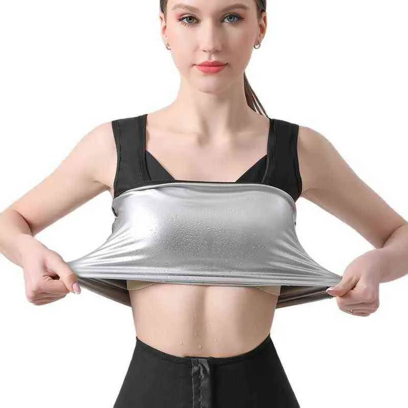 Body Shaper Sauna Suits Sweat Slimming Pants Waist Trainer Long Sleeve Workout Lings Tank Tops Controle Panty Shapewear L220802