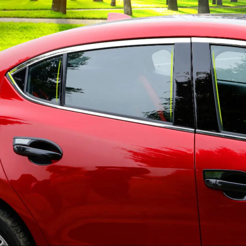 Car Window Center Pillar Sticker PVC Trim Anti-Scratch Film For Mazda 3 6 BN BP GL 2013-Present External Auto Accessories