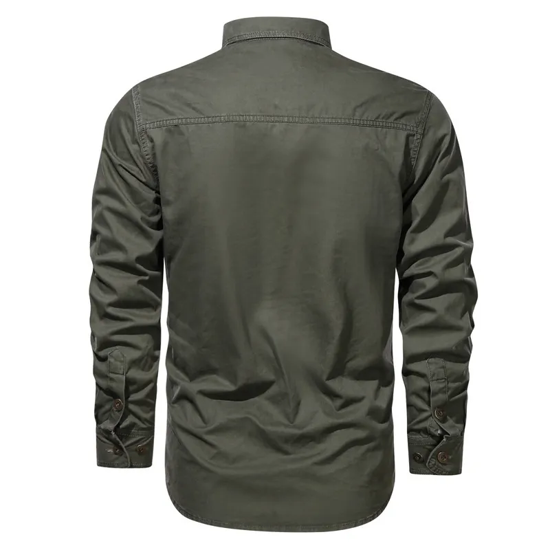 Heren Casual 5XL 6XL Mannelijke Overshirt Militaire Katoenen Mannen Merk Kleding Leisure Shirt Blouse A388 220726