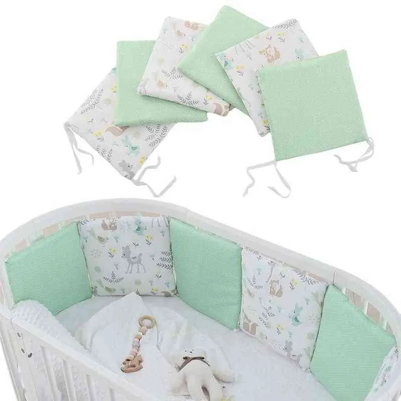 6 قطع الوليد الطفل السرير الوفير في سرير المهد حامي غرفة الطفل الديكور طفل سرير الفراش الرضع الوفير المهد وسادة جديدة G220421