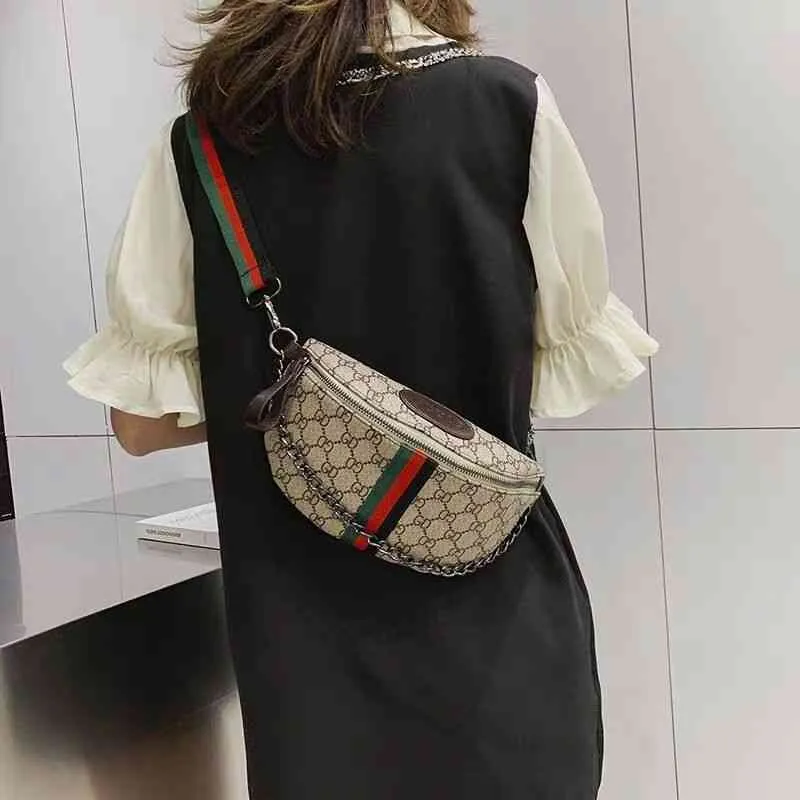 Ins Brust 2022 neue kleine Modekette Messenger Taillentasche vielseitiger ausländischer Stil Netz rot einzelne Schulter Damentasche Fashio222i