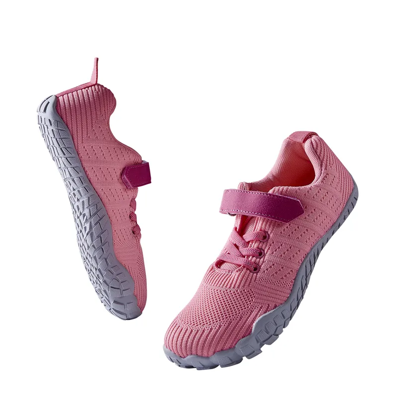 ZZFABER Bambini Flessibili bambini Scarpe a piedi nudi bambini Scarpe sportive piatte in rete traspirante ragazze Sneakers casual morbide da ragazzo 220805