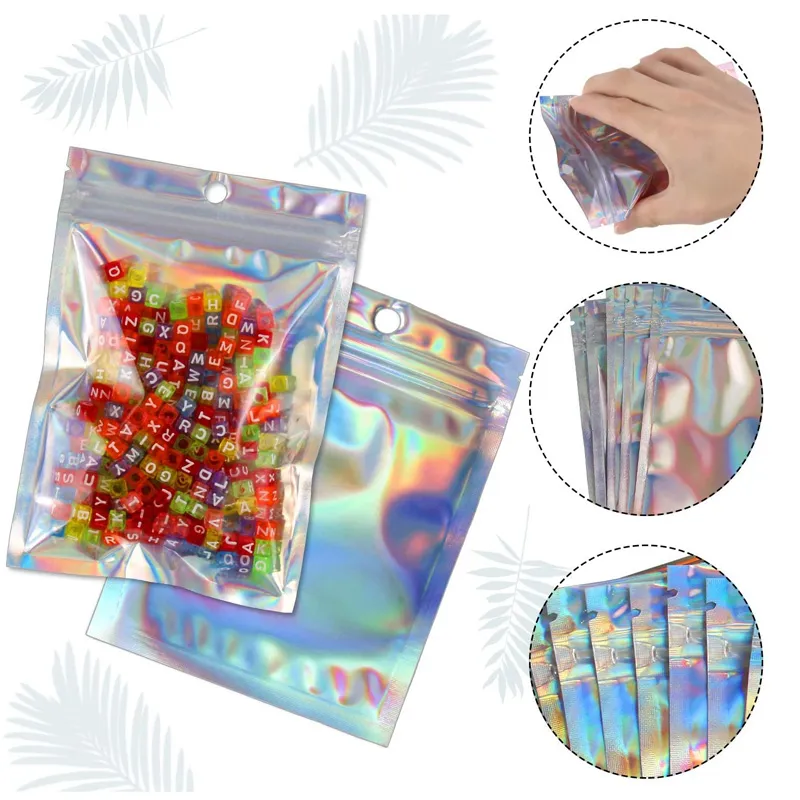 Smell Proof Bags Flat Foil Pouch Resealable Zipper lock Bag Mylar Bags for Christmas Party Favor Food Storage Wholesale