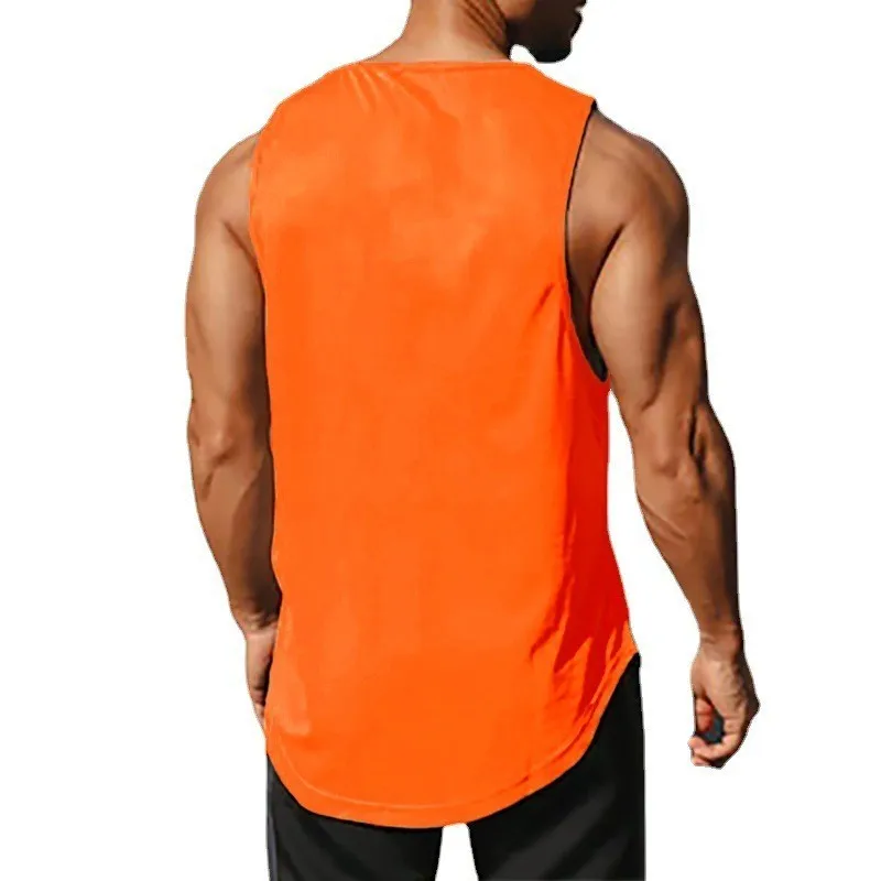 Muscleguys العلامة التجارية الجري الرجال MESH MESH GAM LITENT TANK TOPS كمال الأجسام قميص أكمام