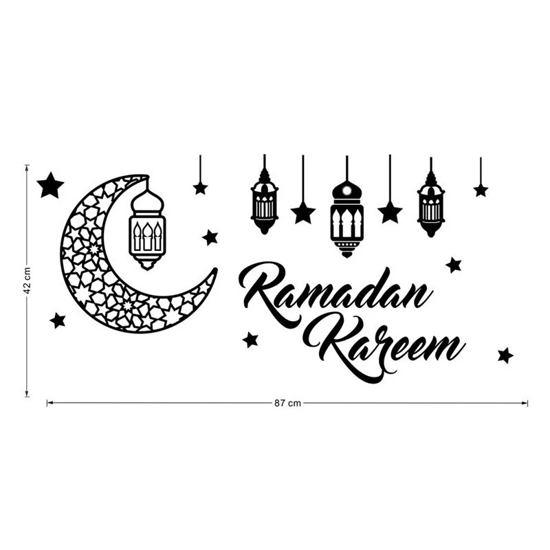 Эйд Мубарак Склейк Склейк Фонарь Луна Акриловое зеркало Декор Рамадан для дома Исламская мусульманская партия Карима 220607