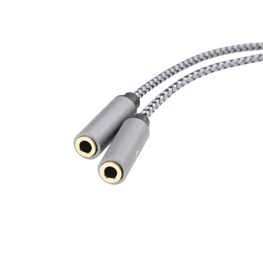 1 mężczyzna do 2 kobiety 3,5 mm Aux Mic y Rozdzielacz kabel słuchawek Adapter Adapter