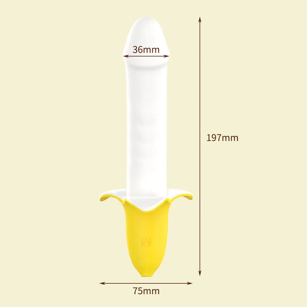 Leistungsstarker Bananenvibrator mit Impuls, einziehbarer Dildo, Vaginal-Klitoris-Stimulator, weibliches Masturbationswerkzeug, süßes sexy Produkt für Frauen