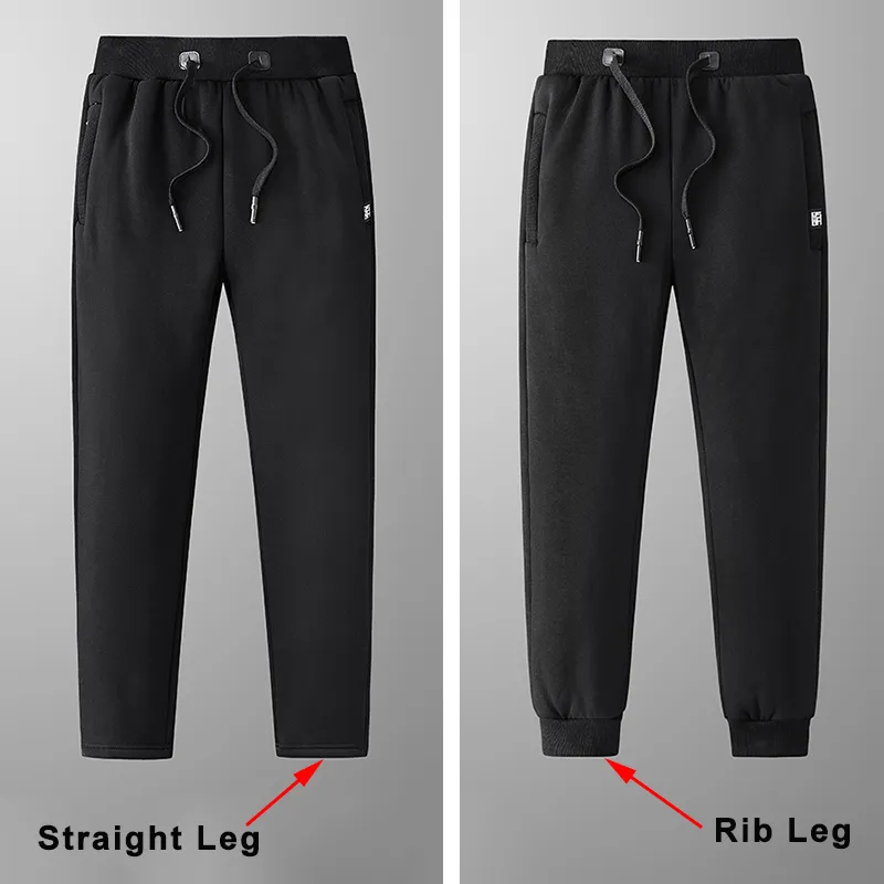 الشتاء سميكة الدافئة الصوف Sweatpants الرجال ركض ملابس رياضية أسود رمادي بنطلون رياضي غير رسمي حجم كبير 6XL 7XL 8XL 220325