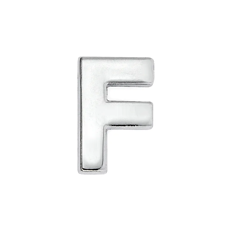 10mm Plain Slide letter A-Z zilver kleur chroom diy charms Engels alfabet geschikt voor 10MM lederen polsbandje sleutelhangers239w