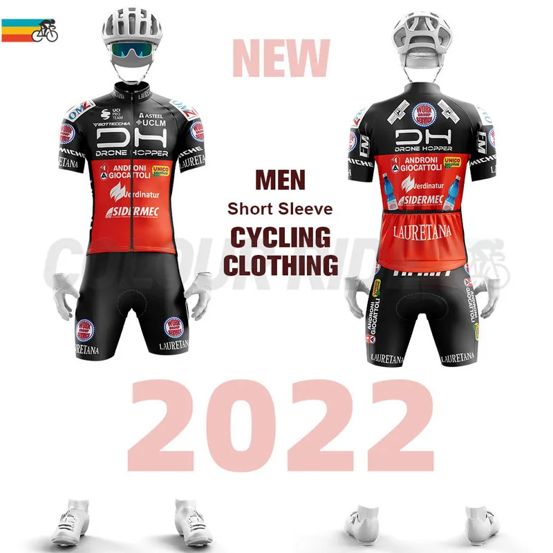 Rowerowe odzież mężczyźni zespół Androni Giocattoli koszulka z krótkim rękawem set Summer Race Road Rower Suit BIB Kit odzieży 220708