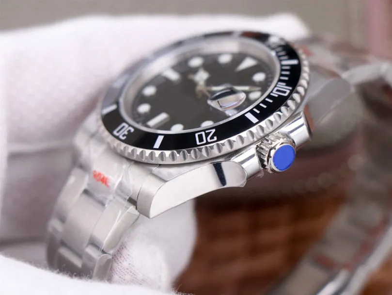 Дизайнерские часы BK Factory 41 мм Деловая мода Спортивные мужские часы 2813 Автоматические механические 126610ln Керамическая оправа Синие светящиеся Di235o