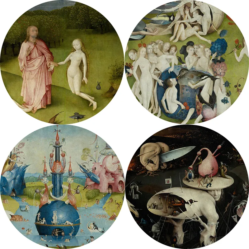 The Garden of Earthly Delight and Hell di Hieronymus Bosch Canvas dipingendo immagini artistiche da parete soggiorno Cuadros Home Decor5655200