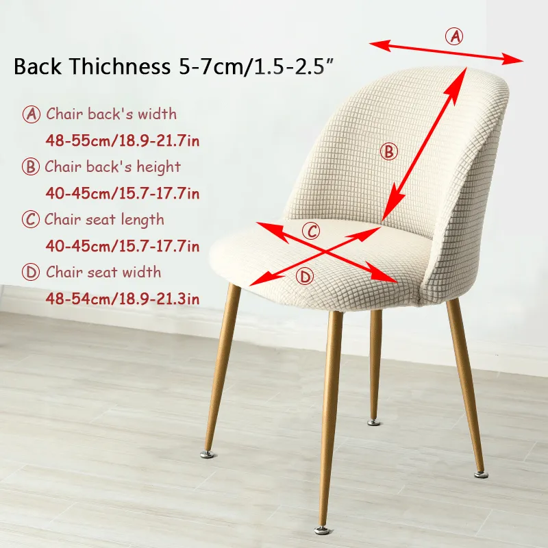 Bel aksan kısa sırt kavisli sırtlık küçük sandalye kapağı büyük elastik streç yastık koltuk yumuşak kumaş koltuk kapağı düz renk 220513