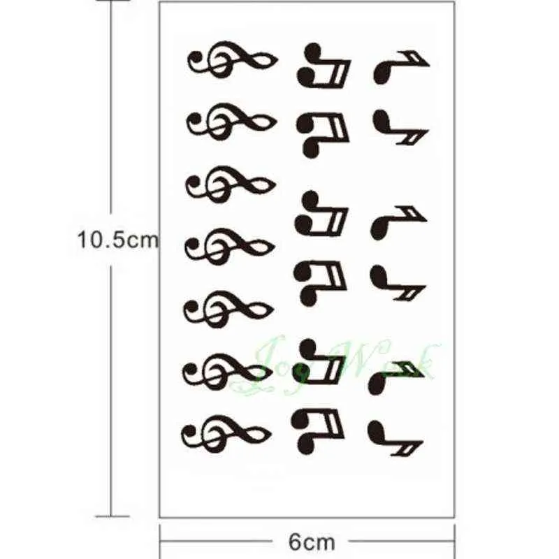 NXY Tymczasowy Tatuaż Wodoodporna Naklejka Na Ear Finger Music Note Bird Stars Line Streak Henna Tatto Flash Tatoo Fałszywy dla kobiet 24 0330