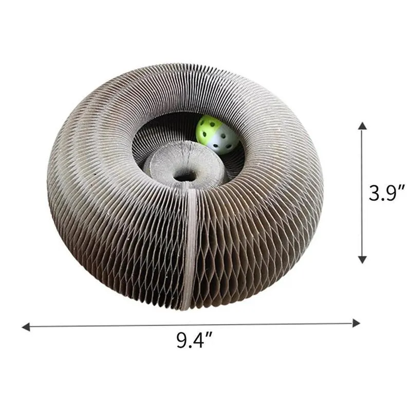 Giocattolo graffiante gatto di carta magica di carta con cornice di arrampicata artigliata a campana gioca 220423