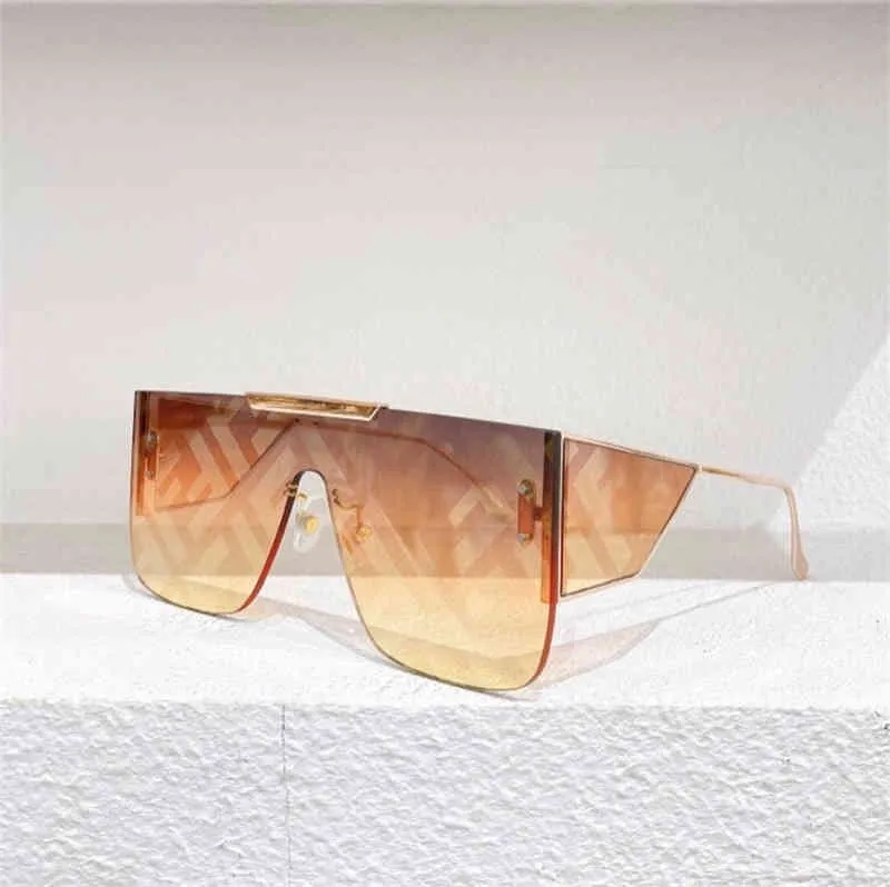 Óculos de sol da moda de alta qualidade 10% de designer de luxo Novos óculos de sol masculinos e femininos 20% da versão da moda Hot Integrated Wind Mirror Personality Street Shot