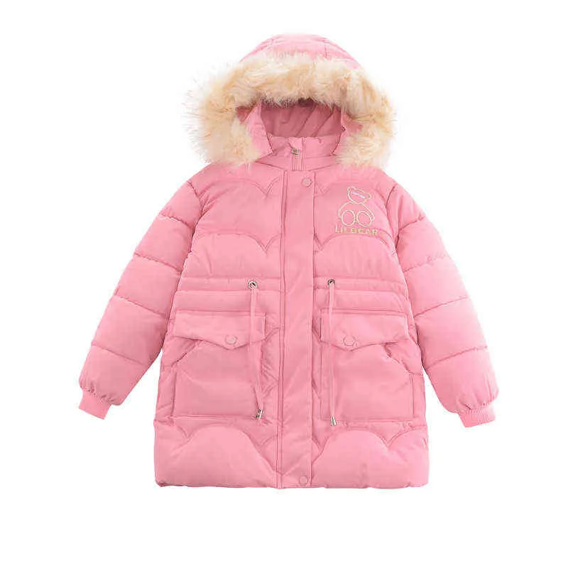 Hiver Enfants Vestes Enfants Garçons Vestes De Mode Épais Longues Vestes Filles Manteau Habit De Neige 3-10Y Adolescent Enfants Pardessus Parka J220718