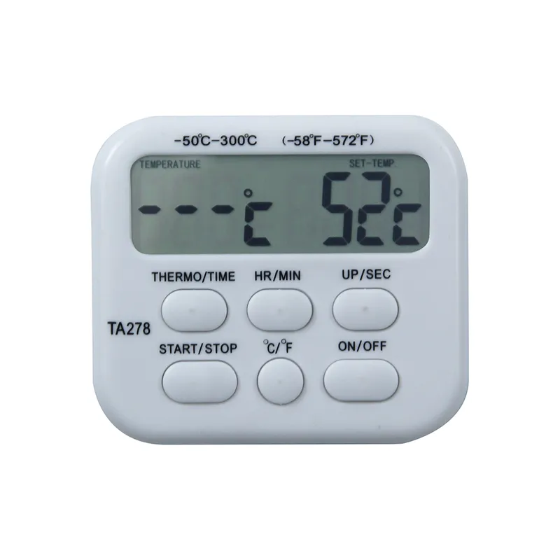 Termometro della cucina digitale Sonda in acciaio inossidabile carne barbecue a temperatura alimentare barbecue strumenti di cottura allarme TA278 220531