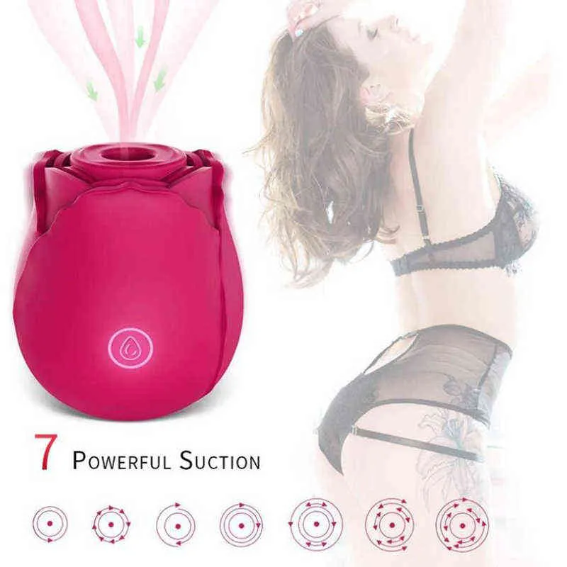 NXY Sex Dorosłych Zabawki Rose Y SFor Kobieta Ulaes S dla Dorosłych 18 Vibator Potężny Wibrator Clitoris Symbolulator Anal Plug Shop 0330