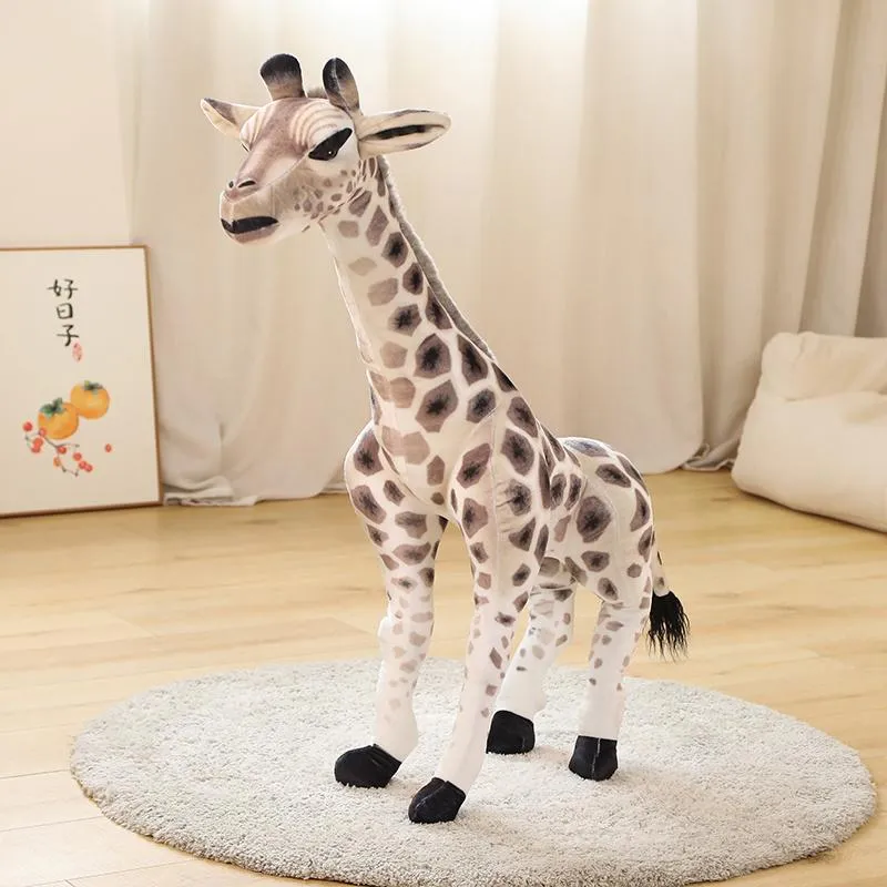 Zoo med samma simuleringsdjur Giraff Plush Toy Giant Giraffes Doll Children's Gift Ornaments Home Decoration 39 tum 100cm