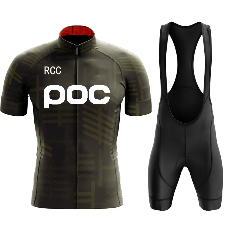 RCC POC Team Jersey Sets Bicycle Bike Breathable shorts Clothing Cycling Suit 20D GEL 220627278z