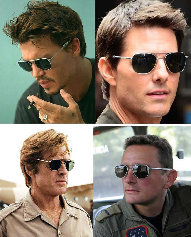 Классические мужчины армия военного пилотного стиля поляризованные солнцезащитные очки