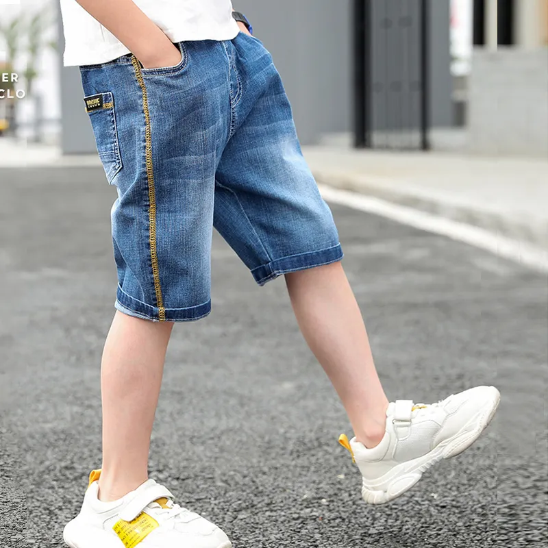 IENENS Enfants Garçons Vêtements Jeans Shorts Pantalon Classique Enfant Denim Pantalon Court Vêtements Enfants Porte 4 5 6 7 8 9 10 11 Ans 220707