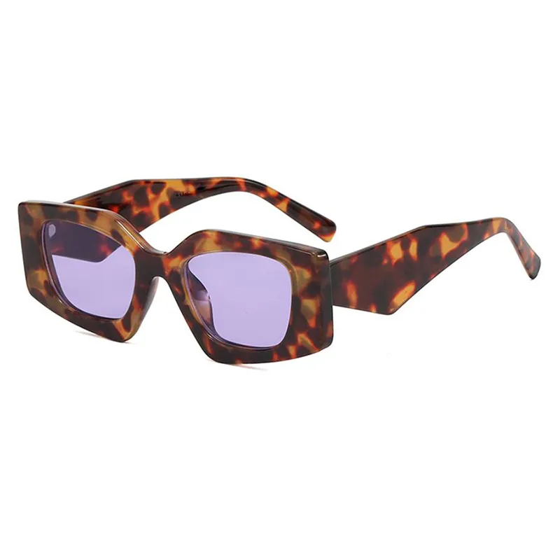 Lunettes de soleil de luxe pour femmes, lunettes de chat de mode, lunettes de soleil de marque unisexe, cadre carré irrégulier, nuances de lunettes avec boîte
