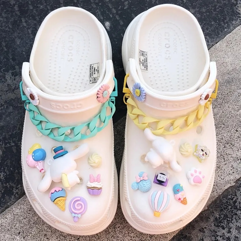 Cute Pink Duck Charms Designer DIY Anime Shoes Decaration Charm for Croc JIBS Clogs Hello Kids Women Girls Gifts3124