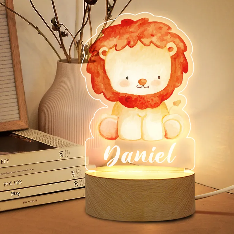 Personnalisé Enfants Cadeau D'anniversaire De Bande Dessinée Anime USB Night Light Décoration De Chambre À Coucher Avec Protection Des Yeux Pour Enfants Night Lamp 220623