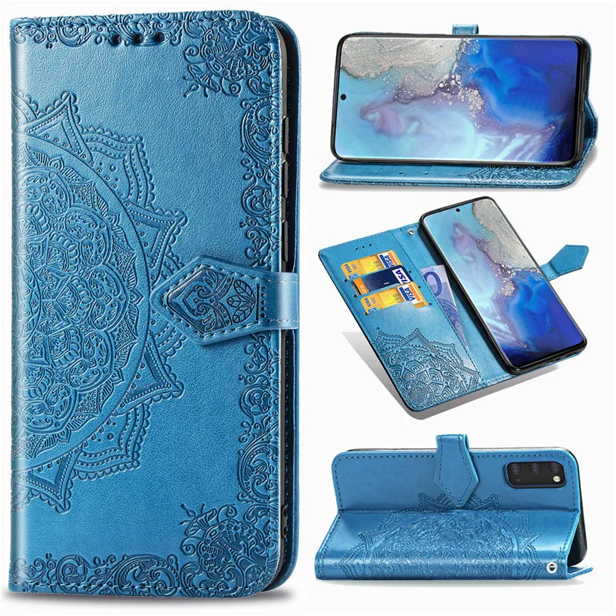 Flip Luxury Leather Fodral för Samsung Galaxy S21 S20 S10 S9 S8 Plus S10E S7 S6 Edge Note 8 9 10Lite 10 PRO 20 Ultra telefonlock
