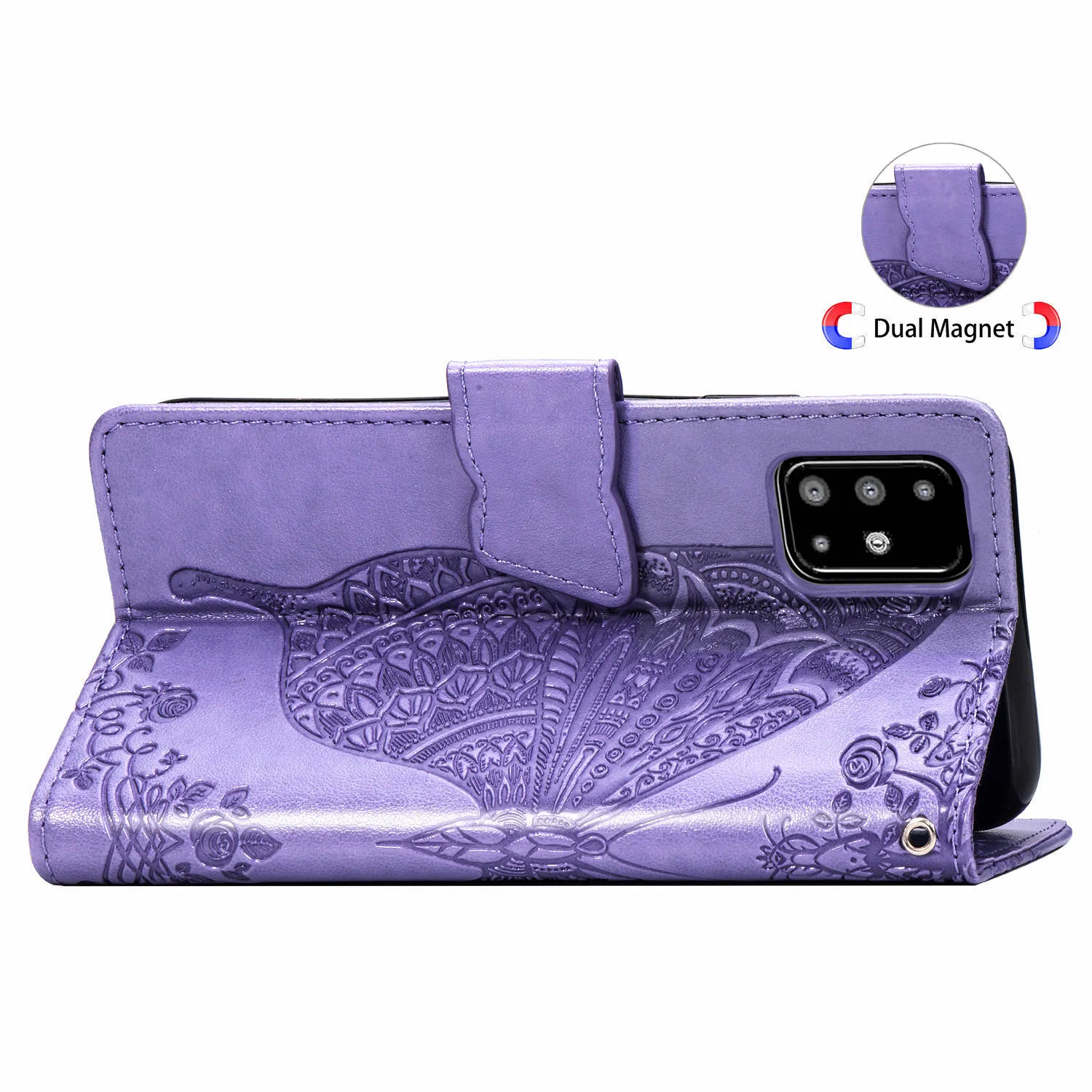 Flip Leather Butterfly Embossing Wallet Cases For Samsung A01 A02 A02S A03S A10 A11 A12 A21S A22 A31 A32 A41 A51 A52 A71 A72 A82