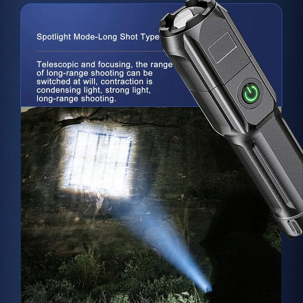 Суперяркий светодиодный фонарик, 1000 м, мощный водонепроницаемый фонарик с зумом, ручной тактический фонарик238O3191976